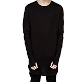 VICVIK Fashion Mens Thumb Hole Cuffs Long Sleeve T-Shirt Basic Tee