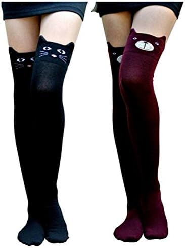 Womens 3D Animal Cartoon Over-Knee Socks/Lady Cute High Socks
