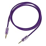 Asamoom 3.5mm Aux Cable Male to Male Stereo Audio Cable (1m) for Headphones iPods iPhones iPads Speaker Car Stereos (Purple)