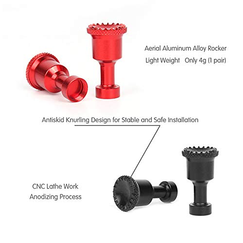 Aluminium Alloy Thumbsticks,TLT Retail Compatible DJI Mavic 2 Pro/Zoom Remote Control Thumb Rocker Stick Cover Protector (1 pair) (Red) - Thumbnail 5