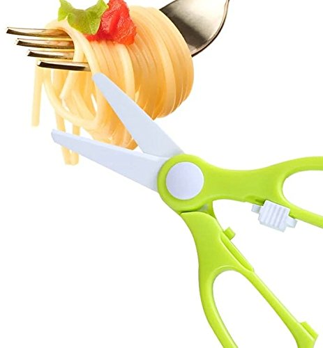 Premium Baby Ceramic Scissors Shears Office Utility Kitchen Cooking Scissors Never Rust With Cover (blue)