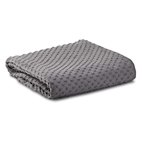Leniio Weighted Blanket Cover Removable Minky Duvet Cover for