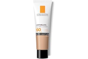La Roche-Posay, Ultra Cover, Protetor Solar com Cor e Performance de Maquiagem, 12h de cobertura de base em uma única camada, Textura Fluida, Oil free, Toque Seco, FPS60, 30g