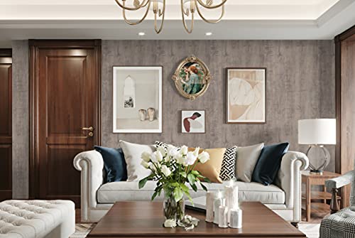 16”x118”Light Brown Wood Wallpaper Peel and Stick Rustic Wood Contact Paper Distressed Wood Wallpaper Self Adhesive Waterproof Removable Wood Grain Vinyl Paper Decorative for Cabinets Furniture Desk