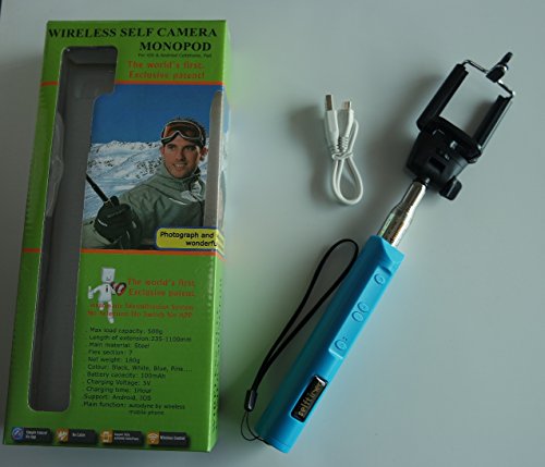 "My Self Timer: Wireless Self Camera Monopod for iOS & Andriod Cellphones (Blue ZPG-02)