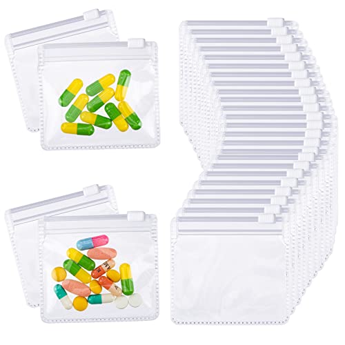 Pill Pouch Bags Zippered Pill Pouch Set Reusable Pill Baggies Clear