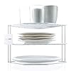 simplywire – 3 Tier Plate Rack - Kitchen Cupboard Organiser – White