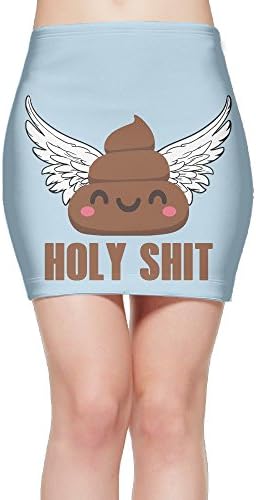 Holy Shit Poop Emoji Women's Fitted Mini Skirt Stretch Bodycon Pencil Skirt S