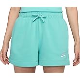 Nike Women's Club Fleece Mid Rise 3" Shorts (US, Alpha, X-Large, Regular, Regular, Washed Teal)