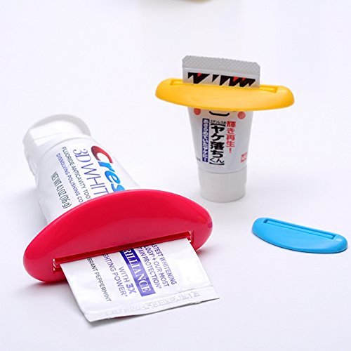 Early Buy 3 Pack - Toothpaste Tube Squeezer Dispenser, A great Life Helper Including(blue red and yellow) 3 Colors.