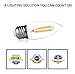 Hyperikon LED B11 Dimmable Filament Candle, 4W=40W, E26 Base, CRI90+, Blunt Tip, UL, Soft White, 6 Pack