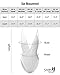 StyleDome Women Bodysuits Lace Backless Plunge V Neck Strap Halter Bodycon Babydoll White US 4