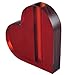 Tom David Lewis Lucite Heart Shaped Bud Vase - for Desktop, Shelf, Table - Red, Valentine Gift, Love Present, Small Heart Gift.