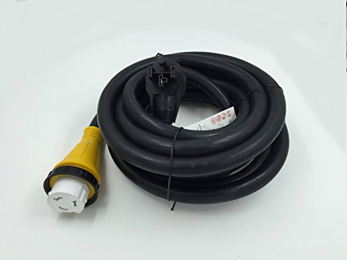 TruePower 6/3+8/1 25 foot 50 amp RV Power Cord w/Twist Lock Locking Connector