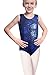 HOZIY Black Gymnastics Bodysuit for Girls Size 7-8 7/8 Years Old Blue Roses Biketard