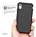 ENCASED Protective iPhone XR Case w/Tempered Glass Screen Protector (Falcon Series) - Ultra Rugged Full Body Cover (Black)