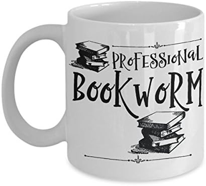 Librarian Gifts Professional Bookworm Funny Coffee Mug Tea Cup Library Worker/Writer/Reader Gift Idea (11oz)