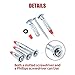 Hilitchi 24-Pcs [3-Sizes] 35mm 46mm 59mm Long Hollow Wall Drive Anchors Assortment Kit Zinc Plated Steel Heavy Duty Philips Round Headed Molly Bolt Drive for Drywall