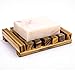 Awpeye 4 Pieces Bathroom Natural Wooden Soap Case Holder, Hand Craft Bathtub Shower Dish Accessories