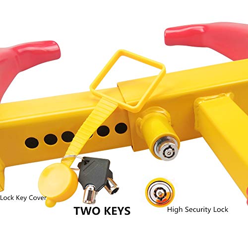Tire Clamp Wheel Lock, Heavy Duty Steel Trailer Wheel Lock Boot Anti