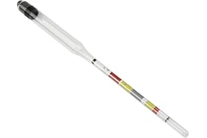 Glass Hydrometer for Home Brewing & Winemaking – Measures Specific Gravity (0.99–.16), Potential Alcohol (0–20% for), and for