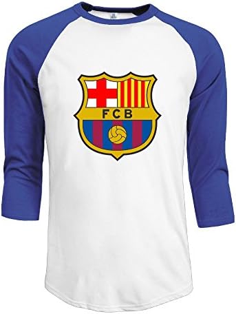 Barcelona FC Professiona Football Club Tee Shirts Fashion 3/4 Sleeve T Shirt Mans