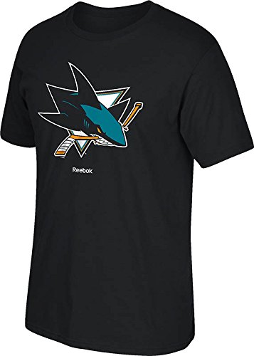 NHL San Jose Sharks Men's Jersey Crest Tee, X-Large, Black