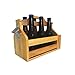 Proper Pour Bamboo Beer Carrier: /Caddy/Holder, Comes With Two Beer Flights, Holder, Mounted Bottle Opener | Unique Christmas Gift | Beer Drinker Gift | 6-Pack Tote