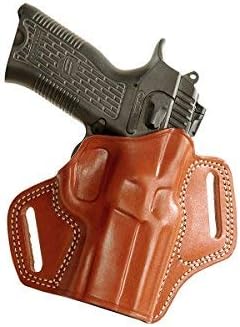 Premium The Ultimate Leather OWB Pancake Holster with Thumb Break Fits, Eaa Witness Polymer Carry - 9mm 3.6" BBL, Brown Color