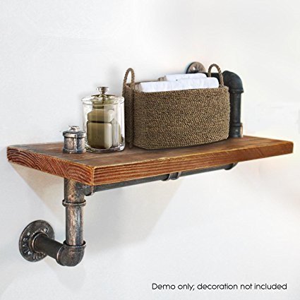 AX Crafts 60,96 cm industrieller Retro-Stil Eisen Rohr Wandhalter