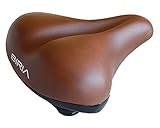 Seat, City Bike Saddle Plush for Women and Men Cruiser, with elastomer, Brown