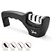 Kitchen Knife Sharpener - Professional 3-Stage manual Diamond Coated sharpening System Anti-skidding for Ceramic, Straight, Fruit, Pocket, Boning, Folding and Chef Knives