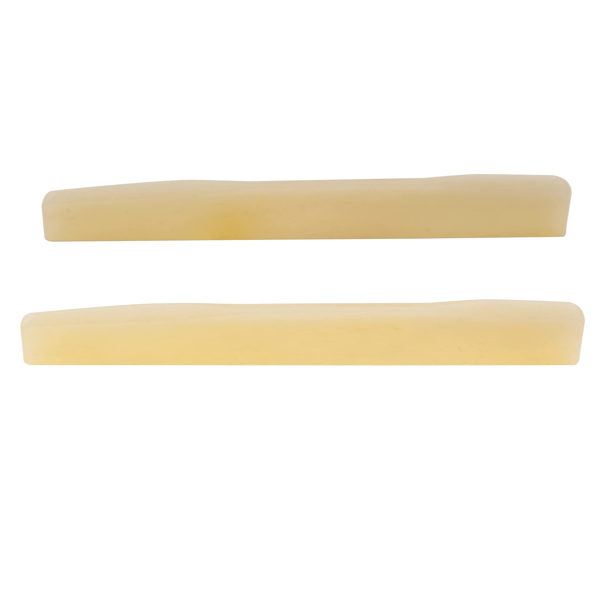 Musiclily Pro 73.66mm Compensated Acoustic Guitar Unbleached Bone Saddle for 6-String Martin Style(Set of 2)