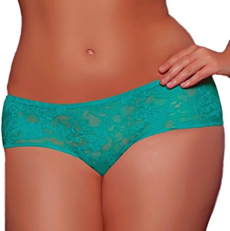 Lacy Line Plus Size Sexy Open Crotch Ruffled Back Floral Lace Panties