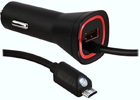 Encased EN5991 Dual 2.1A Car Charger with Micro USB Flashlight Cable