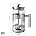Rodolffo Quality French Press Coffee Maker 34oz with Stainless Steel 18/8 includes Borosilicate Glass Cup & Stainless Steel Strainer. Creates Exceptional Taste & Purity. Enjoy Perfect Coffee