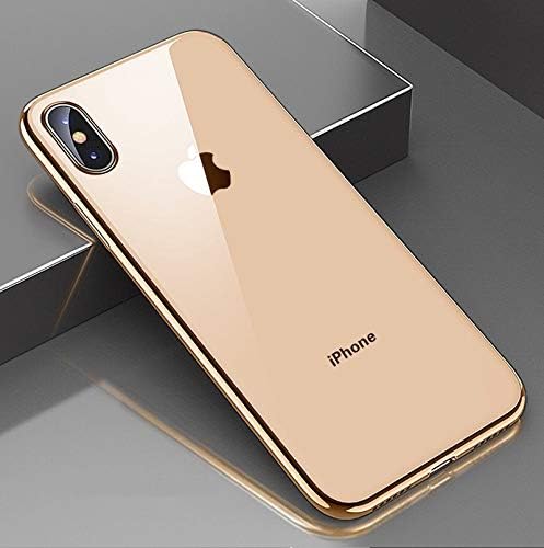 Vaku Luxos® Apple iPhone Xs MAX Chromaina Wireless Edition Soft Chrome 4 Frames Plus Ultra-Thin Case Glass Cover-Gold