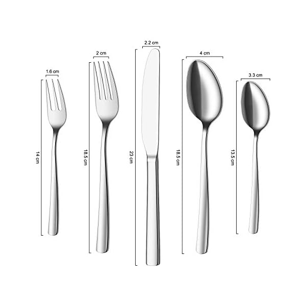 30-Piece Cutlery Set, VPCOK Flatware Set, Stainless Steel Silverware Sets Service for 6 High-Grade Mirror Polished Tableware Utensil Set with Gift Box Perfect Gift