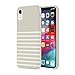 kate spade new york Clocktower Grey/Cream Feeder Stripe Case for iPhone XR - Protective Hardshell