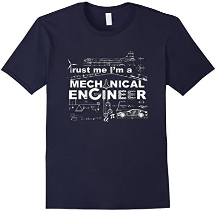 Men's Engineer shirt: Trust me I'm a MECHANICAL ENGINEER Shirt 2XL Navy