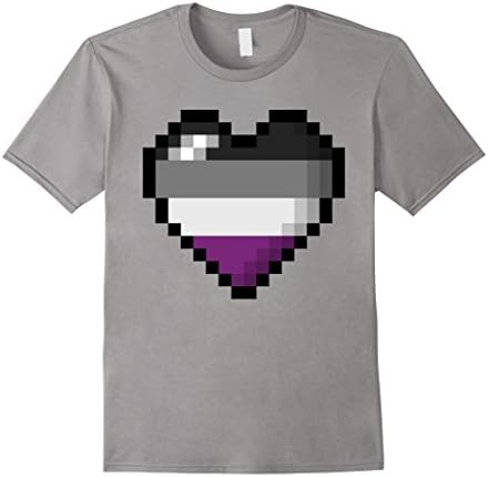 Asexual Pixel Heart - Male Medium - Slate