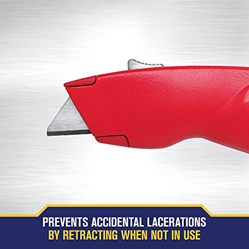 IRWIN Utility Knife, SelfRetracting for Safety (2088600) , Red