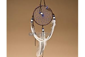 Mission Del Rey Native American Dream Catcher 4" -Blue