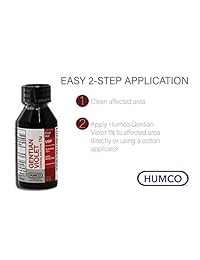 Solución tópica genciana violeta, 1% líquido, 2 onzas Fluidas, marca Humco