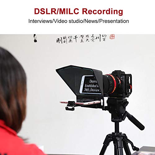 Desview T2 Portable Teleprompter for Smartphone Tablet DSLR Cameras