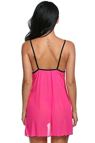 Avidlove-Womens-Sexy-Lace-Babydoll-Lingerie-2-Pieces-Outfits-Chemise-Nightgown