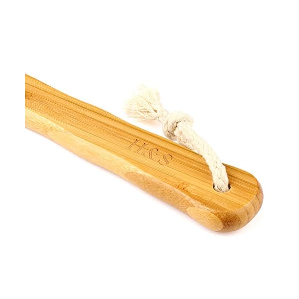 H&S Body Brush Back Scrubber Long Handle Bath Shower Brush Natural Bristles Dry Skin Exfoliating Cellulite Brush Bamboo…