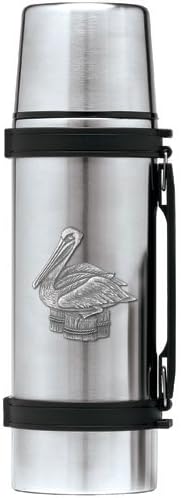 1pc, Pewter Pelican Thermos