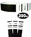 Goldistock Event Wristbands Original Series Tuxedo Black 200 Count | ¾” Arm Bands | Paper-Like Party Armbands | Wrist Bands
