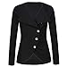 Meaneor Women Long Sleeve Single Breasted Work Blazer Asymmetric Hem Jacket Coat